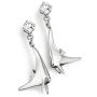 18ct White Gold Batfish and 0.8ct Diamond Earrings