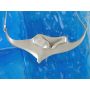 Silver Manta Ray Pendant on Snake Chain