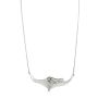 Silver Manta on Snake Chain Necklace