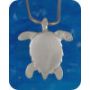 18ct White Gold Diamond Turtle on Snake Chain