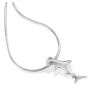 Silver Small Hammerhead Shark Pendant on Snake Chain Necklace
