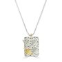 18ct Gold & Silver Manta Ray Duo Pendant on Snake Chain Necklace