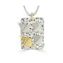 18ct Gold & Silver Manta Ray Duo Pendant on Snake Chain Necklace