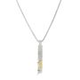 18ct Gold & Silver Single Seahorse Pendant on Snake Chain Necklace