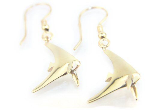 9ct Gold Batfish Earrings