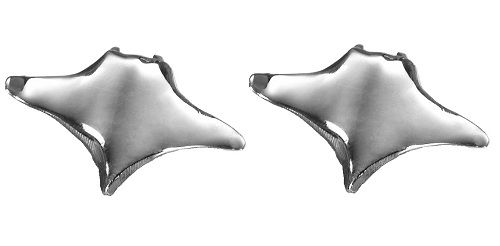 Silver Manta Ray Stud Earrings