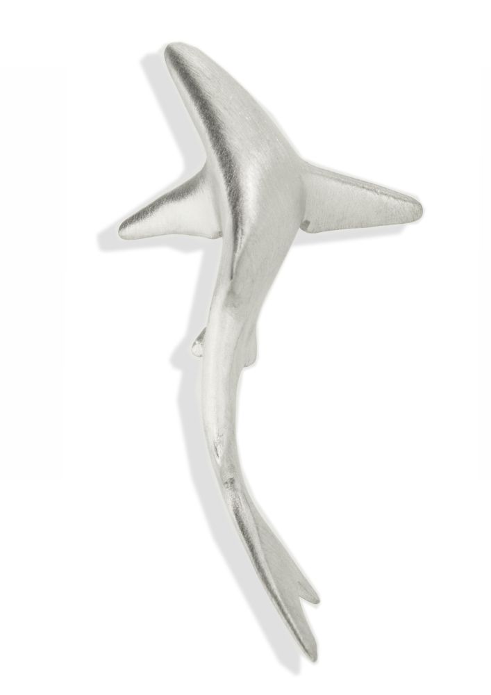 Silver 3D Blue Shark Pendant