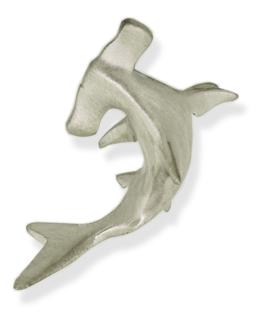 Silver 3D Hammerhead Shark Pendant