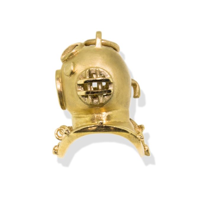 9ct Gold Divers Helmet Pendant