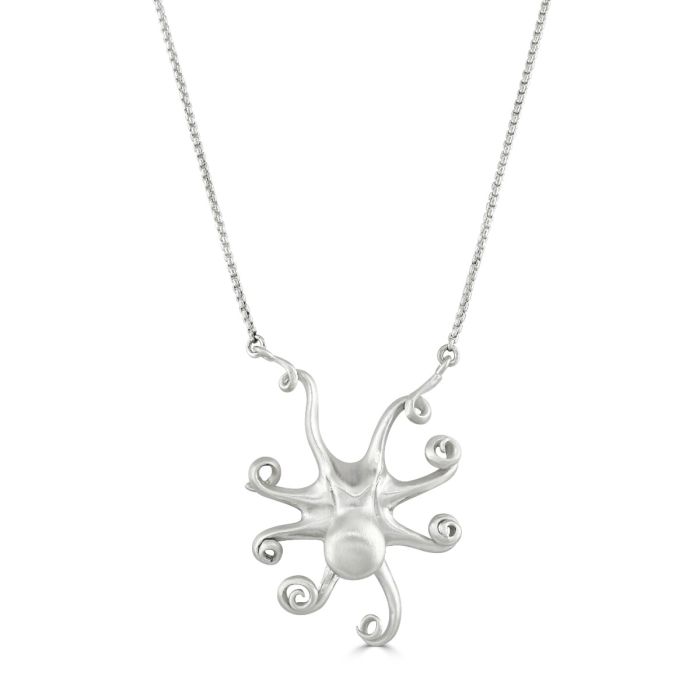 Silver Octopus on Hayseed Chain
