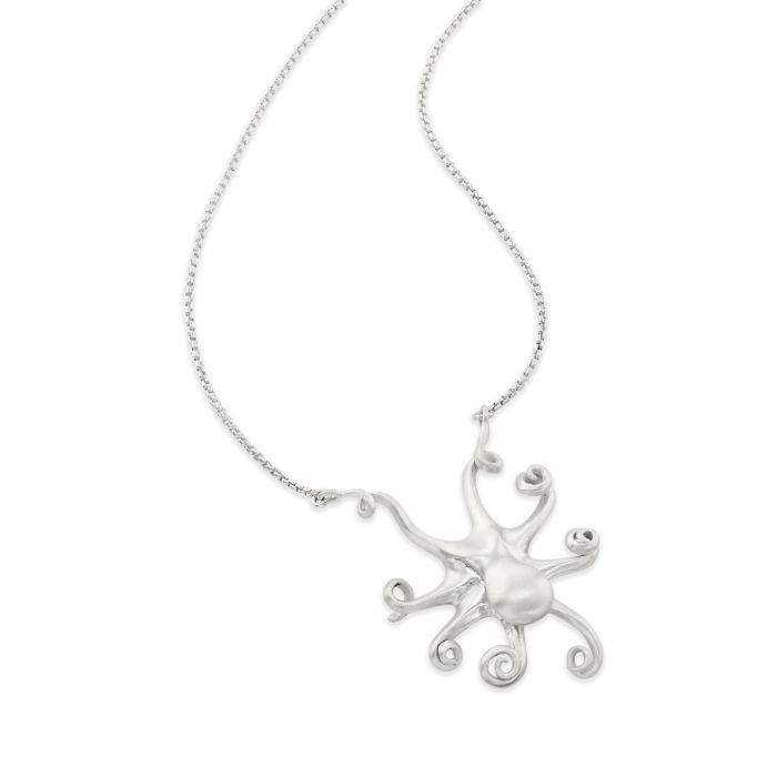 Silver Octopus on Hayseed Chain