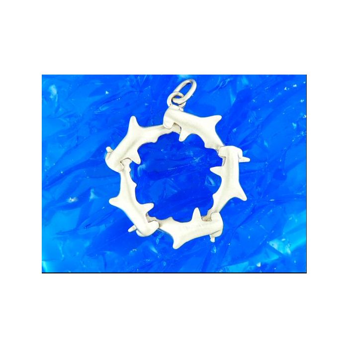 Silver Hammerhead Shark Ring Pendant