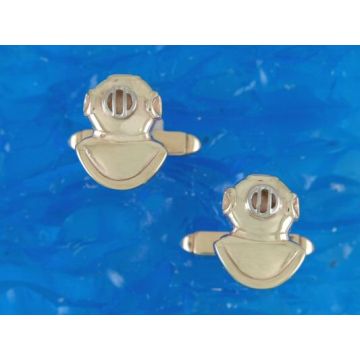 9ct Gold Divers Helmet Cufflinks