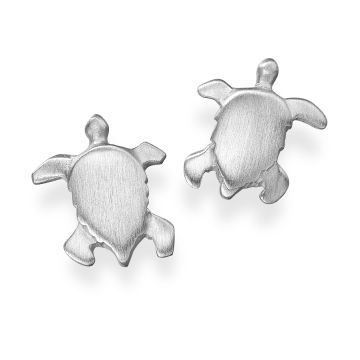 Silver Turtle Stud Earrings