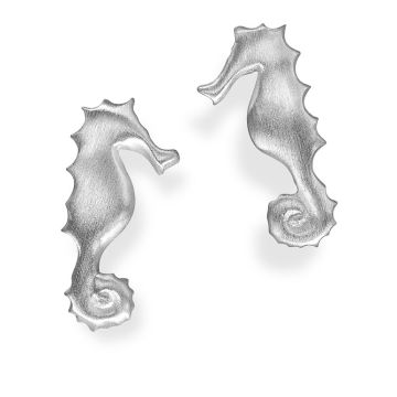 Silver Seahorse Stud Earrings