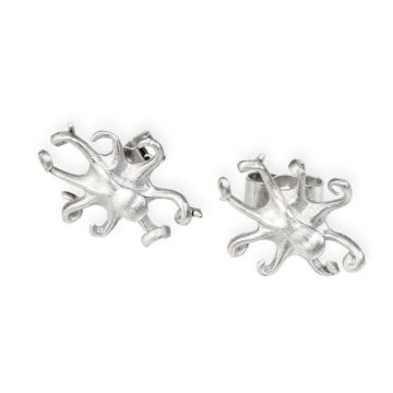 Silver Octopus Earrings