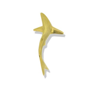 18ct Gold Blue Shark Pendant
