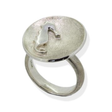 Silver Seahorse Rockpool Ring