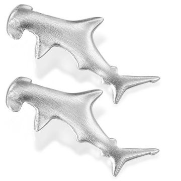 Silver Hammerhead Shark Earrings
