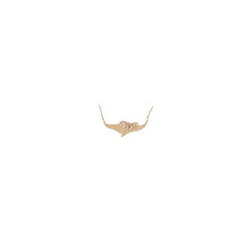 9ct Gold Manta Ray Pendant on Snake Chain Necklace