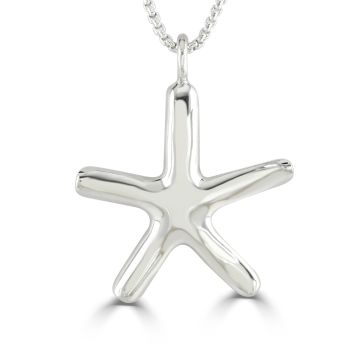 Silver Large Starfish Pendant