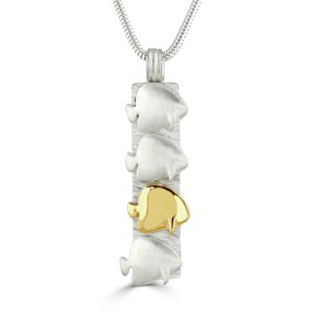 18ct Gold & Silver Batfish Pendant